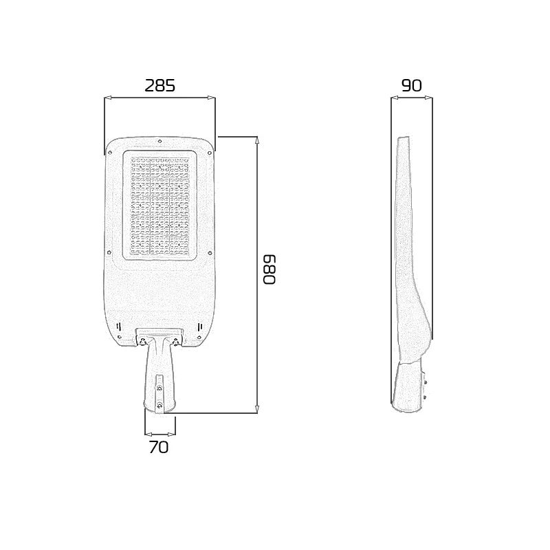 Đèn LED đường phố D25 Module SMD - Công suất 150W - Ảnh 9
