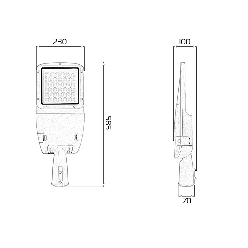Đèn LED đường phố D26 Module SMD - Công suất 100W - Ảnh 10