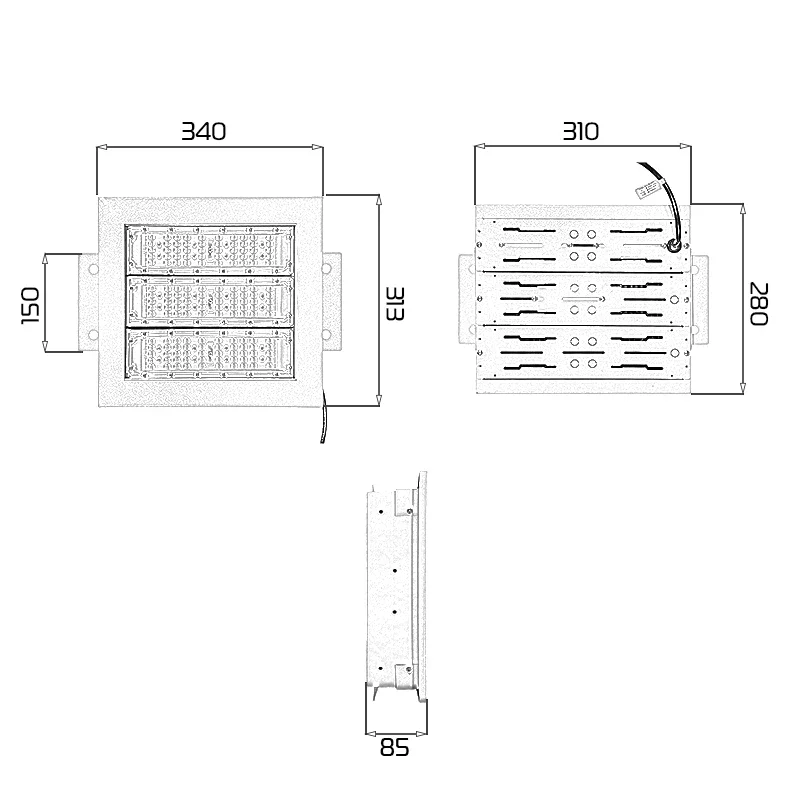 Đèn phòng nổ cây xăng Module SMD - Công suất 150W - Ảnh 11