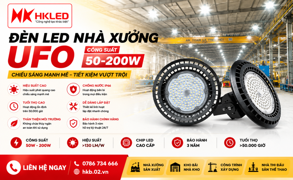 Đèn LED nhà xưởng UFO