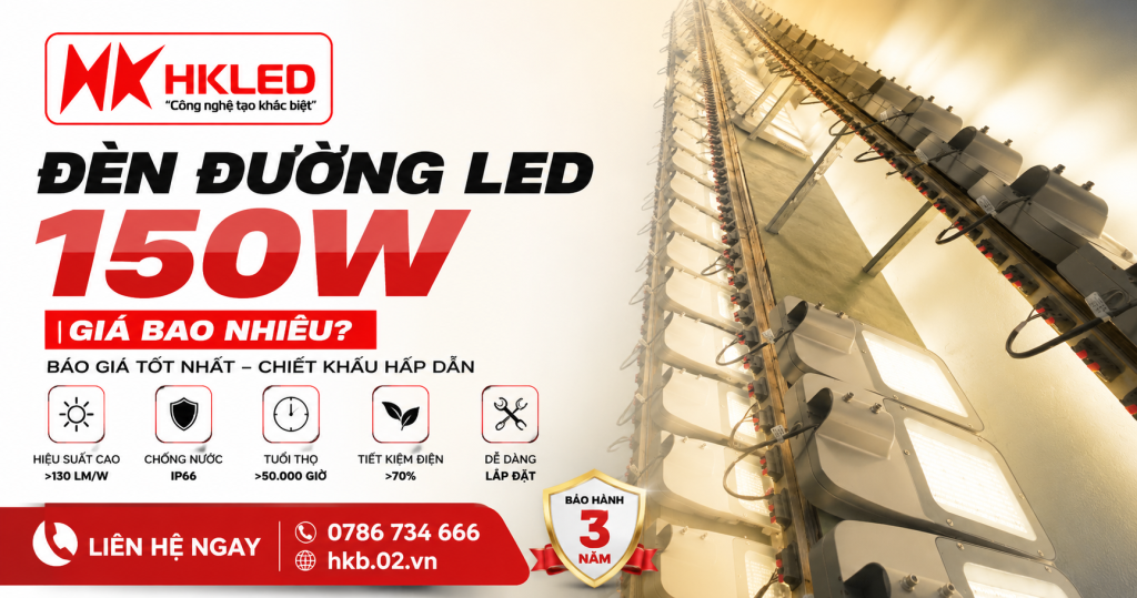 đèn đường led 150W giá bao nhiêu